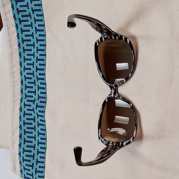 🍊 Tory Burch Black & Rose-Gold Polarized Sunglasses Pre-owned - Picture 10 of 16